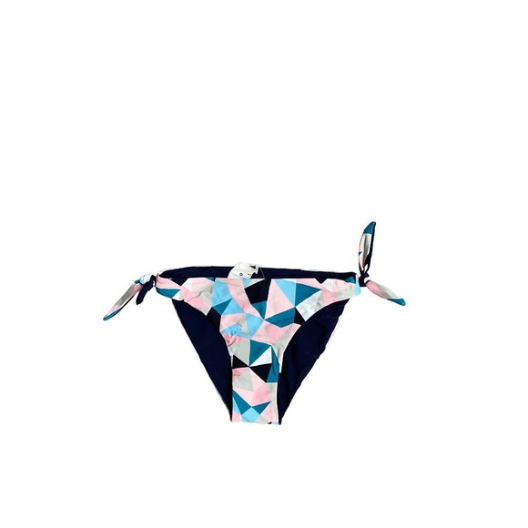 Snapper Rock Swim Bottoms Youth Girls 10 Blue Pink Geometric Bikini Tie Waist - Picture 1 of 4